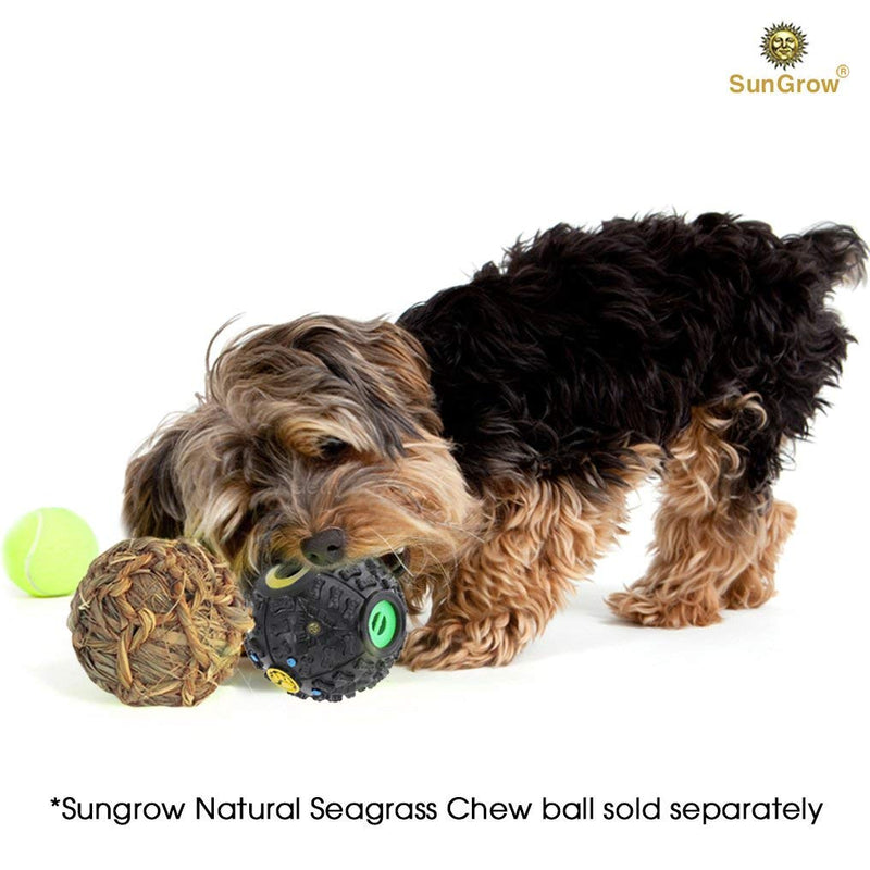 [Australia] - SunGrow Treat Dispenser Toy for Puppies, 4-Inches Diameter with 0.7 Inches Opening for Treats, Slow Feeder,Food Puzzle Ball for Gentle Chewer, IQ Enhancer, Boredom Buster, for Small Dogs and Cats,1pc 