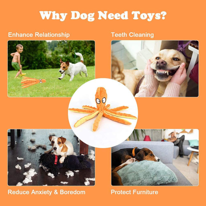 Qanye 2 pieces squeaky toys for dogs, dog toys, plush dog toys, dog toys without filling, for cleaning teeth, suitable for small and medium dogs - PawsPlanet Australia