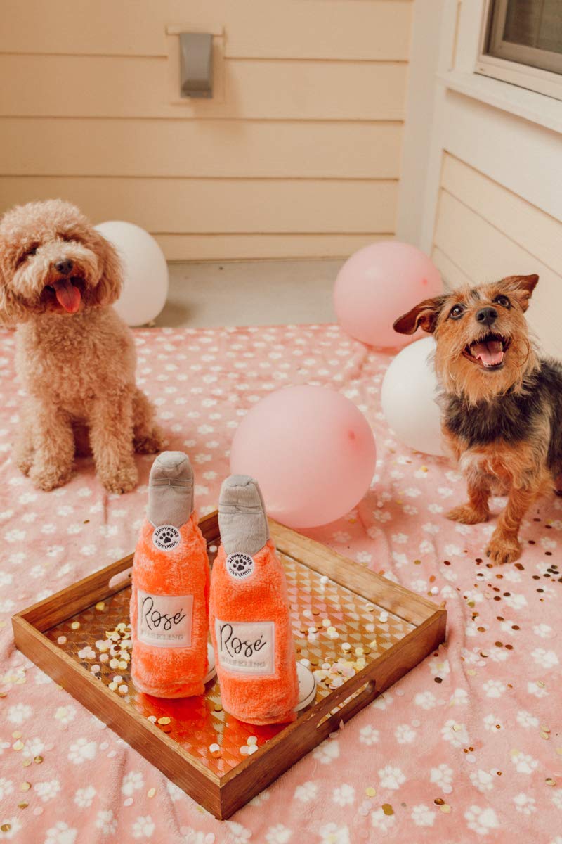 [Australia] - ZippyPaws - Happy Hour Crusherz Drink Themed Crunchy Water Bottle Dog Toy Rose 