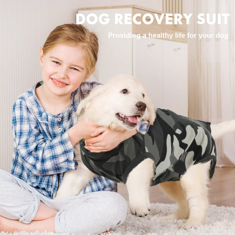 Vanansa Dog Surgery Recovery Suit, Elastic Dog Surgical Suit for Small Medium Large Dog, Dog Recovery Suit to Protect Abdominal Wounds Skin Disease After Surgery,Camouflage, XS Camouflage - PawsPlanet Australia