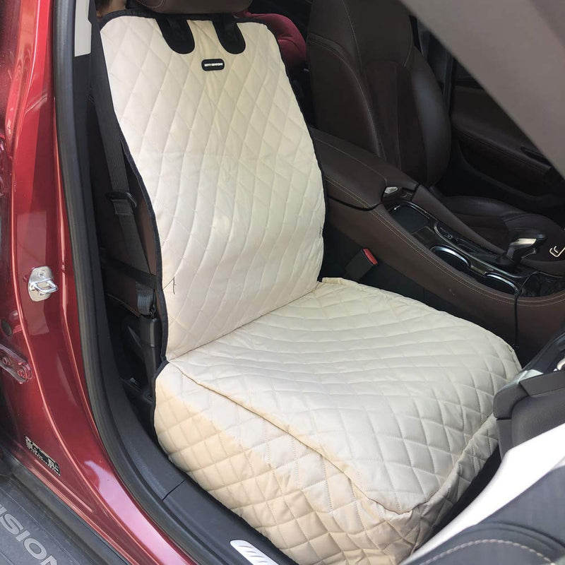 [Australia] - FATTY CHOWCHOW Dog Car Seat Covers 100% Waterproof Car Seat Protector for Pets Front Seat Scratch Proof Non-Slip Durable for Cars,Trucks & SUVs Cream 