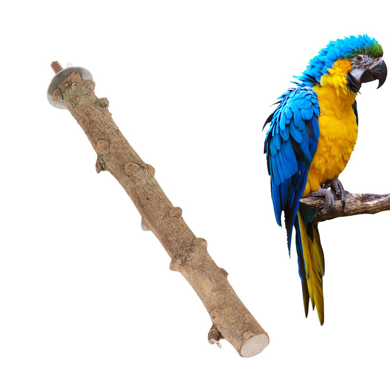 POPETPOP 3Pack Natural Wood Bird Perch-Parrot Wood Rough Perches Paw Grinding Stick, Bird Stand Toy for Budgie Parakeet Cockatiel Conure Lovebird Finch Platform - PawsPlanet Australia