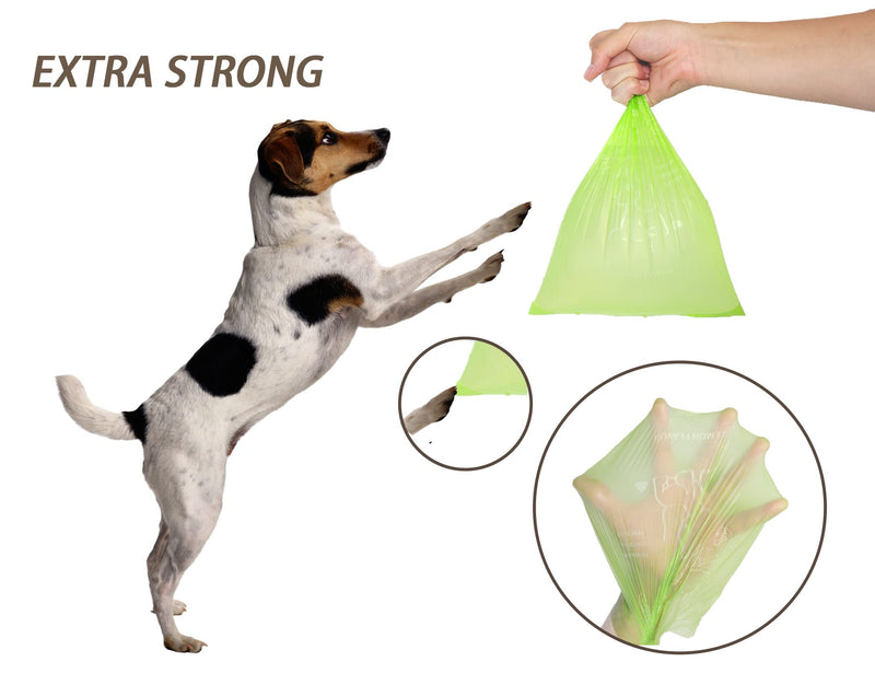 HAYDUN Dog Poop Bags,Dog Poop Bags for Waste Refuse Cleanup ,Compostable Pet Waste Bags, Leak Proof and Eco-Friendly, Extra Thick and Strong ,Premium Eco-Friendly (8 Rolls/120 Bags) Large 2333 – Made Of PE + Biological Starch-Green Green 8 Rolls-120 Bags - PawsPlanet Australia