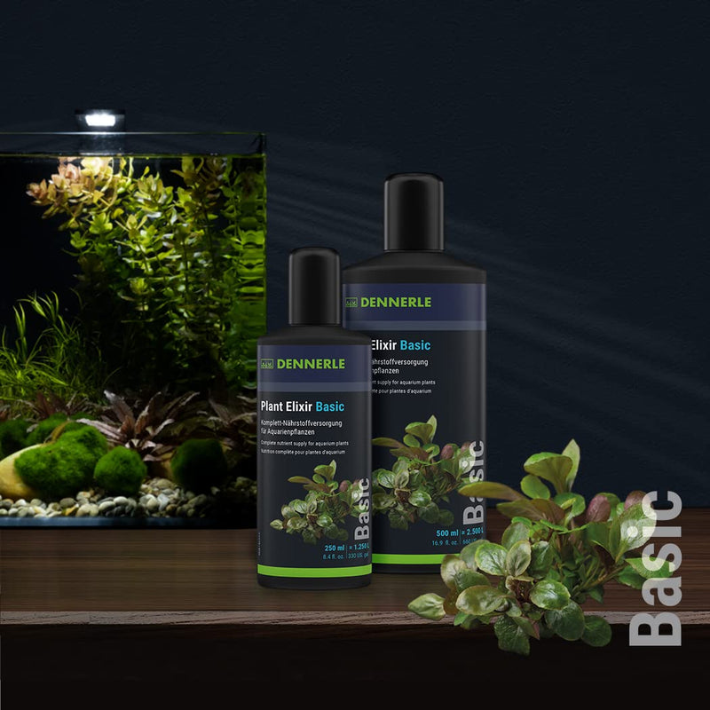 Dennerle Plant Elixir Basic, 500 ml - complete nutrient supply for aquarium plants, universal fertilizer for lush green leaves - PawsPlanet Australia