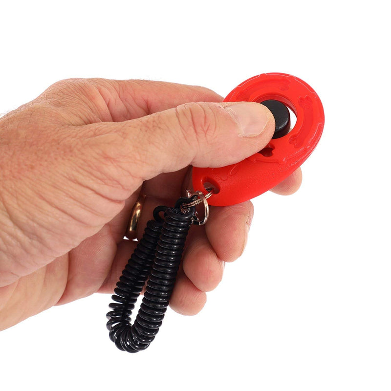 Oypla Multicoloured Pack of 4 Pet Dog Puppy Cat Training Clicker with Wrist Strap - PawsPlanet Australia