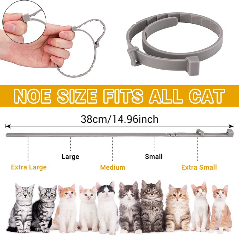 BUDOCI Pet Flea Collar Small Size Flea and Tick Prevention for Cats, 4 Pack Flea and Tick Collar for Cats, 38cm/15 inch, 8 Month Protection… - PawsPlanet Australia