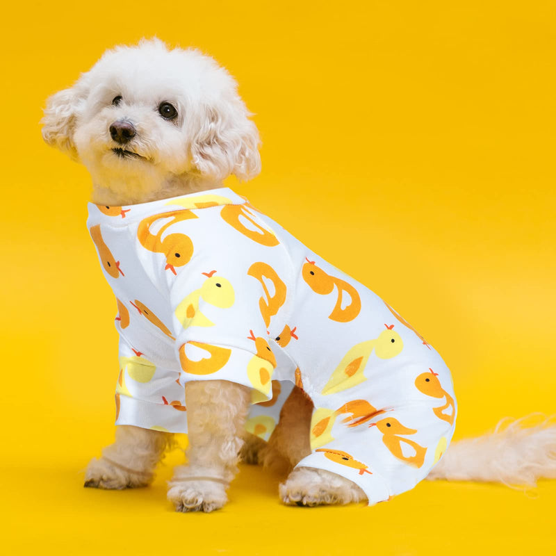 4 Pieces Puppy Dog Pajamas Pet Dog Jumpsuit Puppy Bodysuits Long Sleeve Jumpsuit for Small Medium Pet Dog Cat, 4 Styles - PawsPlanet Australia