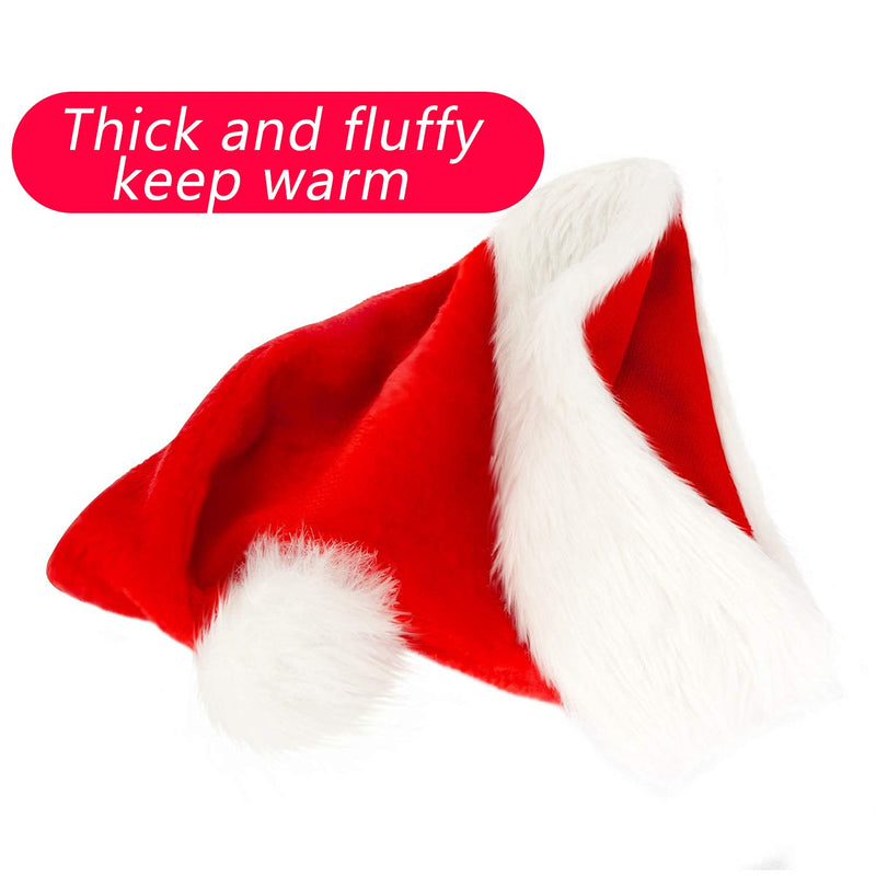 plush Christmas hat Christmas decorations for adults and children large fur ball Christmas hat - PawsPlanet Australia