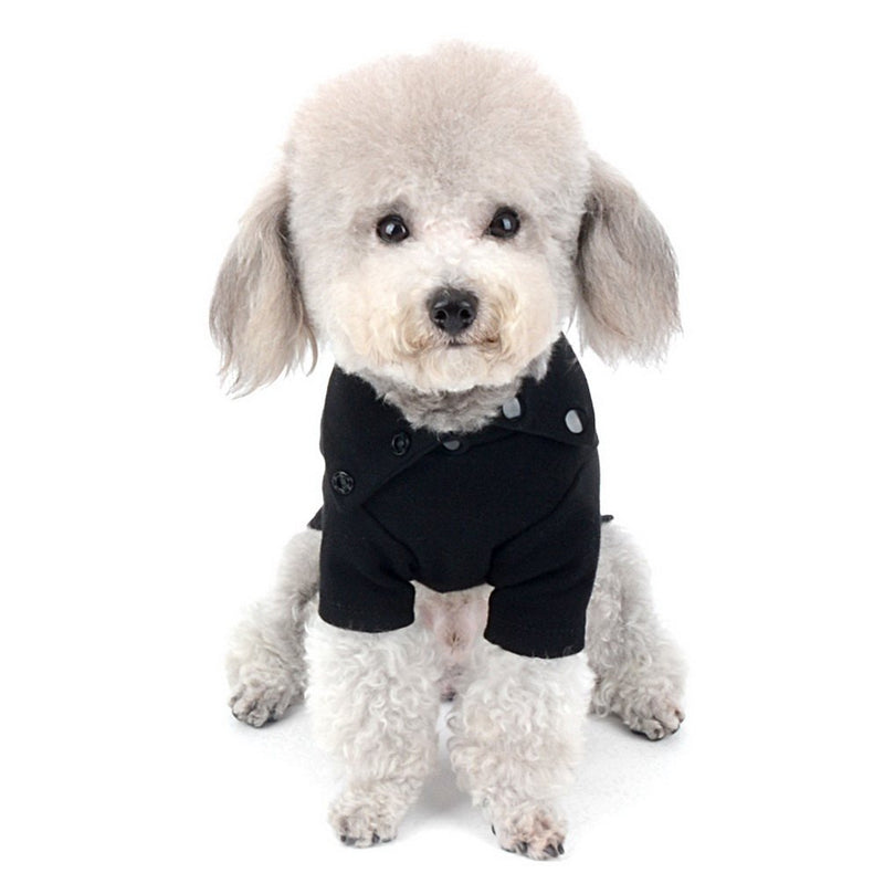 [Australia] - SMALLLEE_LUCKY_STORE Pet T Shirts for Small Dog & Puppies Large Black 