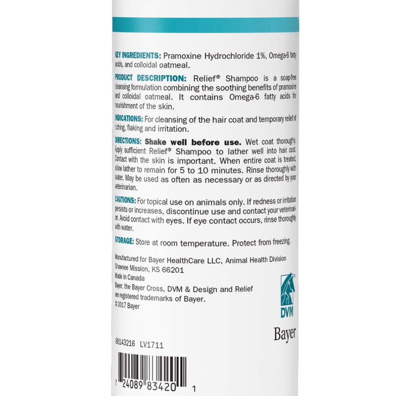 [Australia] - Bayer Relief Shampoo, Temporary Relief of itching and flaking, moisturizer for Dry Skin and Coat 8 oz 