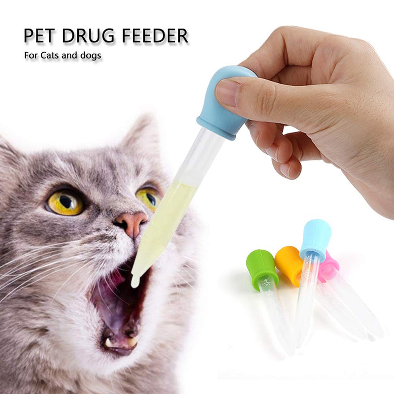 mihealpet 4pcs Cat Piller Nursing Care Feeding Drink Feeder Small Animal Milk Silicone Nipples Shooter Dog Puppy Kitten - PawsPlanet Australia