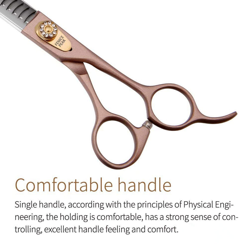 Fenice Peak Thinning Shears for Dogs and Cats Pet Grooming Scissors Chunkers Shears 440C Stainless Steel Professional Dog Trimming Scissors 7'' Chunker Shear 7'' - PawsPlanet Australia