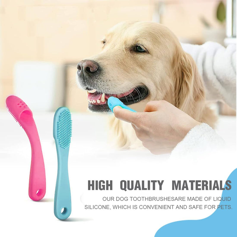 EODKSE Teeth cleaning for dogs - Dog toothbrush (4 pieces) - Especially for small dogs - Effective dental care against tartar and bad breath - Suitable for small, medium and large dogs, - PawsPlanet Australia