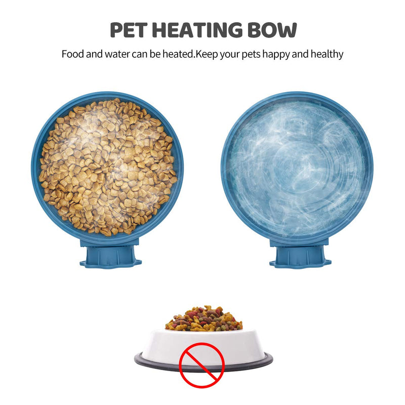 [Australia] - ZLCA Pet Water Heated Bowl for Dogs, Cats, Chickens, Ducks - Pet Thermal Bowls Heating Dog Bowl Feeder Puppy Food Water Heat Bowl, Removable Hanging Rabbit Bird Food Basin 