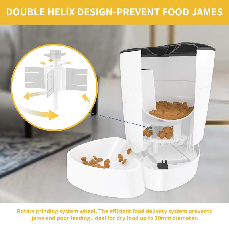 Automatic Pet Feeder, Wi-fi Dog Cat Food Dispenser with Food Bowl,programmable Timer Up to 8 Meals Per Day, Smart Pet Feeder Controlled by Phone - PawsPlanet Australia