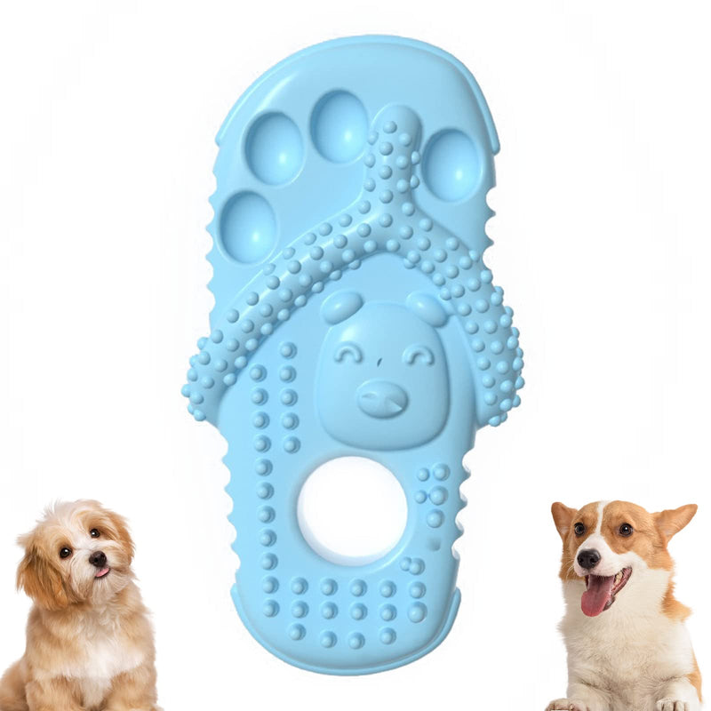 Akuroou Dog Chew Slipper Toy for Aggressive Chewers, Durable Tough Rubber Puppy Toy for Training and Teeth Cleaning, Suitable for Small Medium Large Dogs (Blue) Blue - PawsPlanet Australia