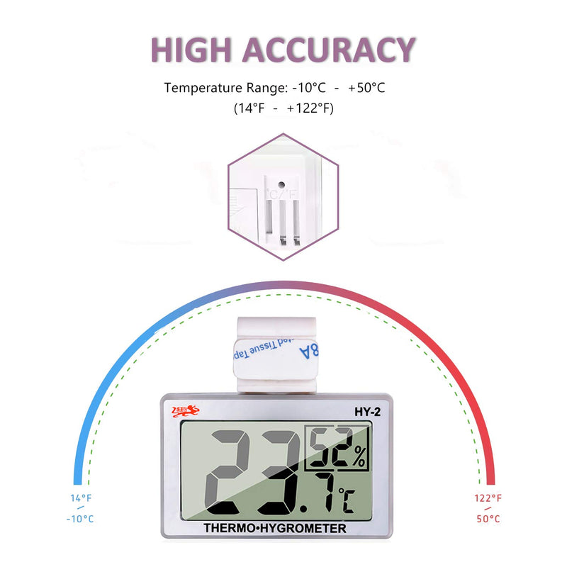 capetsma 2 Pack Reptile Thermometer Hygrometer Digital LCD Display Temperature Gauge Reptile Accessories Humidifier for Reptile Tank Terrarium… - PawsPlanet Australia