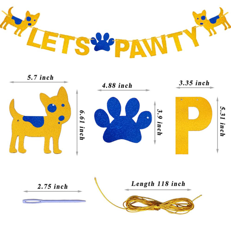 IDOLPET Dog Boy Birthday Party Supplies, Dog Birthday Bandana Scarf Bling Bling Cute Dog Bowtie Dog Party Crown Hat Banner Big Crown Shape Balloon for Small Medium Dogs Pets Puppies Blue - PawsPlanet Australia