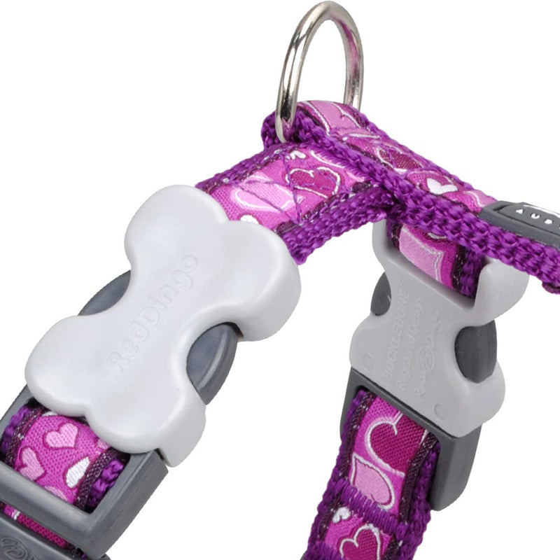 Red Dingo Desinger Dog Harness, Breezy Love Purple (12mm x Neck: 25-39cm / Body 30-44cm) XS - PawsPlanet Australia