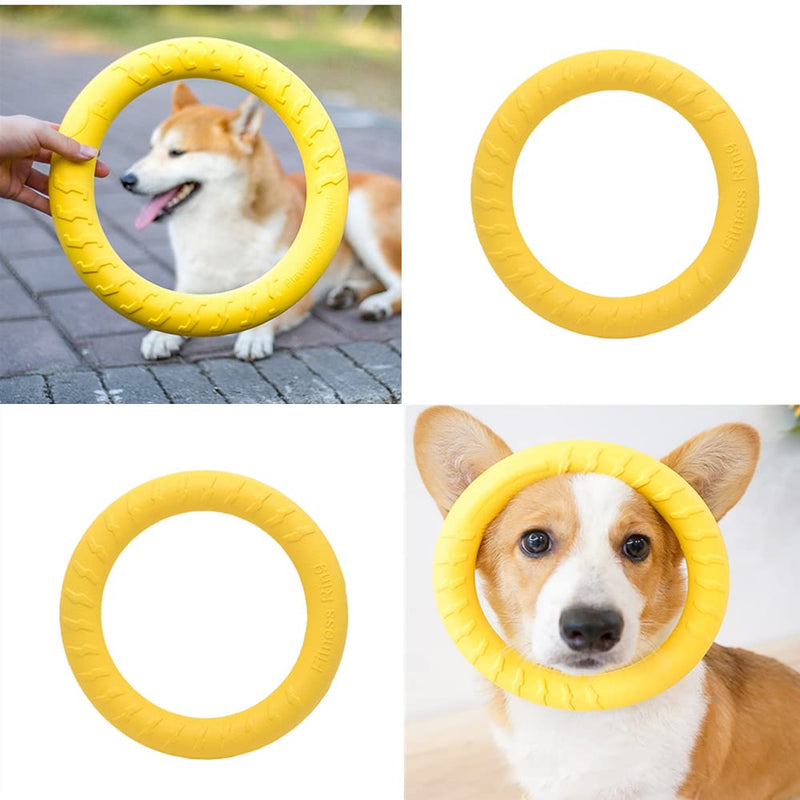 Dog Fly Ring Toy Dog Fitness Ring Floating Flying Dog Disc Toys Outdoor Durable Chew Toys for Training Outdoor Playing Puppy Medium Large Dogs - PawsPlanet Australia