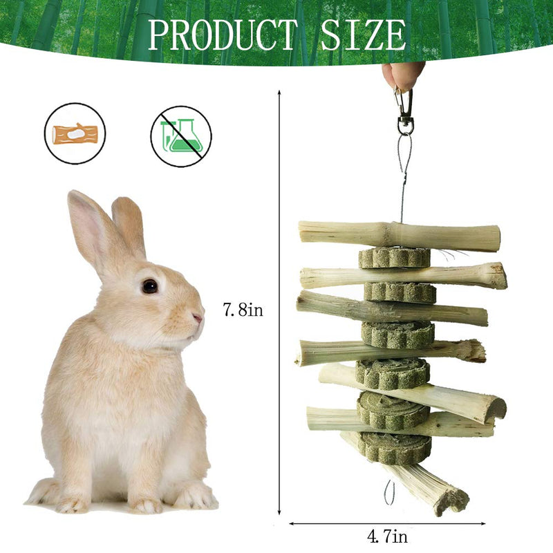 Chinchilla Treats Bunny Chew Toys for Rabbits Teeth Grinding,Organic Bamboo Sticks Natural Toys for Hamsters 2 Pack - PawsPlanet Australia