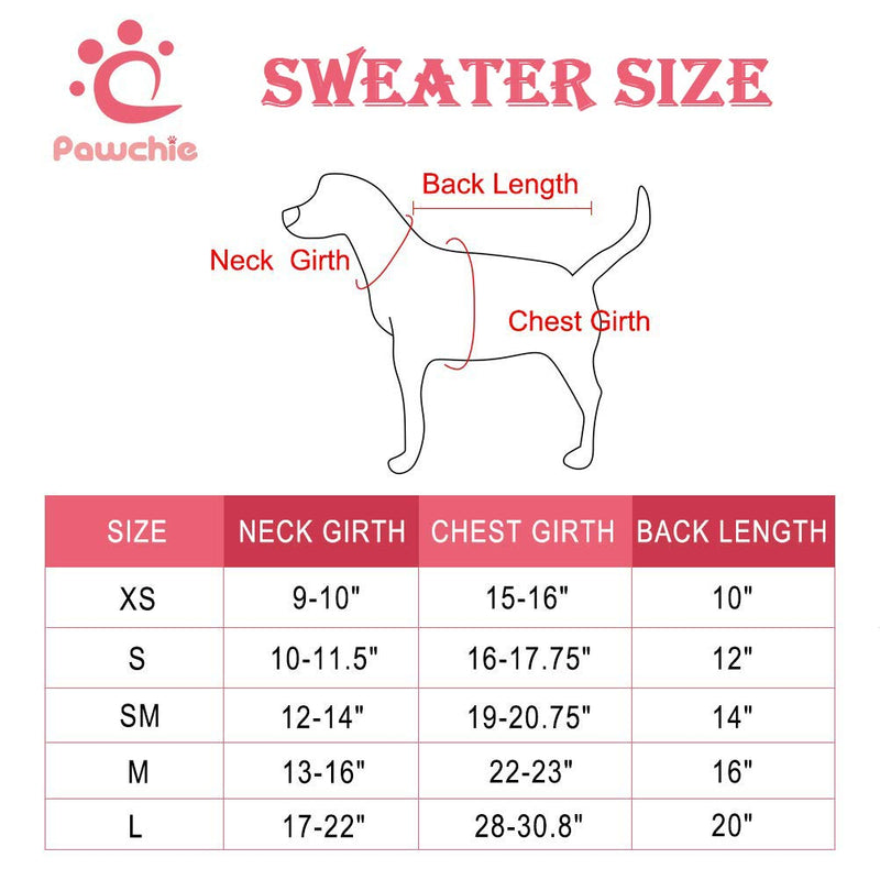 [Australia] - PAWCHIE Classic Dog Sweater Knit Turtleneck, Plaid Knitwear Sweaters, Warm Clothes for Small to Large Dogs XS Grey & Pink 