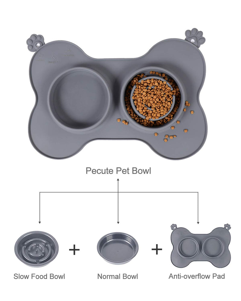 Slow Feeder Dog Bowls, 3 in 1 Small Dog Food Bowl Slow Feeder, Water Bowl with Non-Toxic No Choking Healthy Design Bowl Non Skid Spill Proof for Feeding Small Dogs Puppies Cats Pets - PawsPlanet Australia