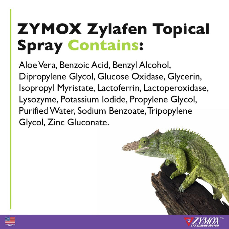 Zymox Zylafen Topical Spray for Reptiles, 2 oz. – Supports Healthy, Complete Shedding for Lizards, Snakes, Turtles & Frogs – Soothes Irritated Skin: Abrasions, Wounds, & Abnormal Shedding - PawsPlanet Australia