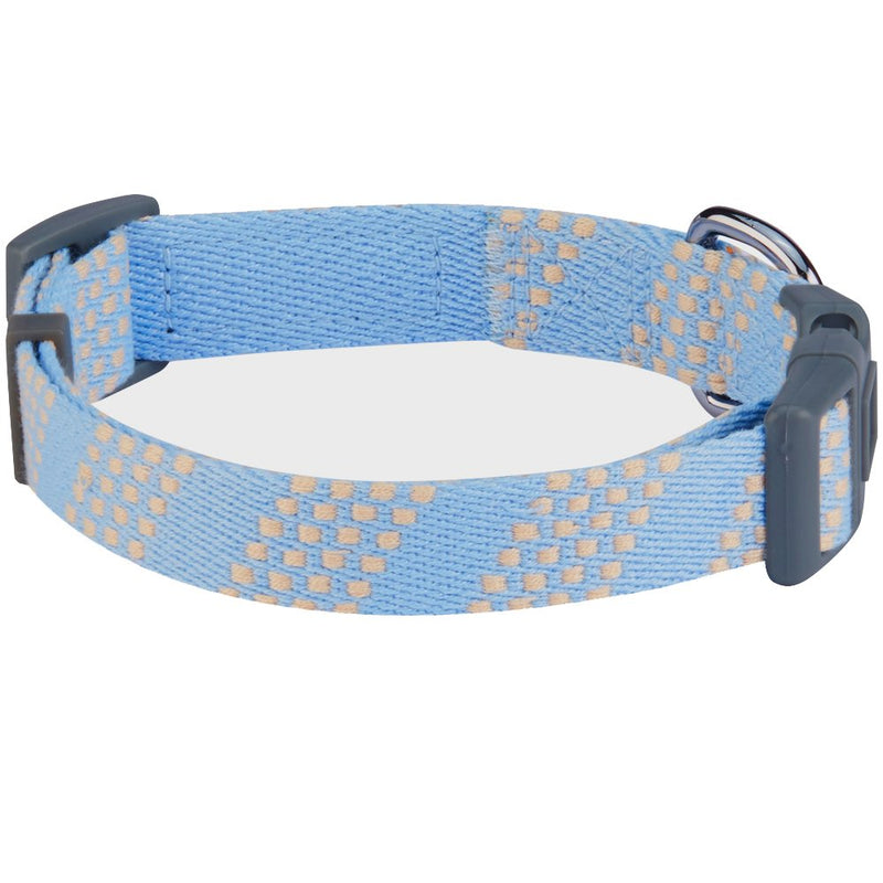 [Australia] - Blueberry Pet 10+ Patterns Geometric Designer Dog Collars, Harnesses or Leashes Regular Collar - Medium Sky Blue 