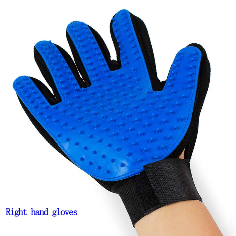 [Australia] - SAPPSEN Pet Grooming Glove Brush Gentle Deshedding Hair Remover Dog Cat Mitt Fur Massage Gloves 1 Pair 