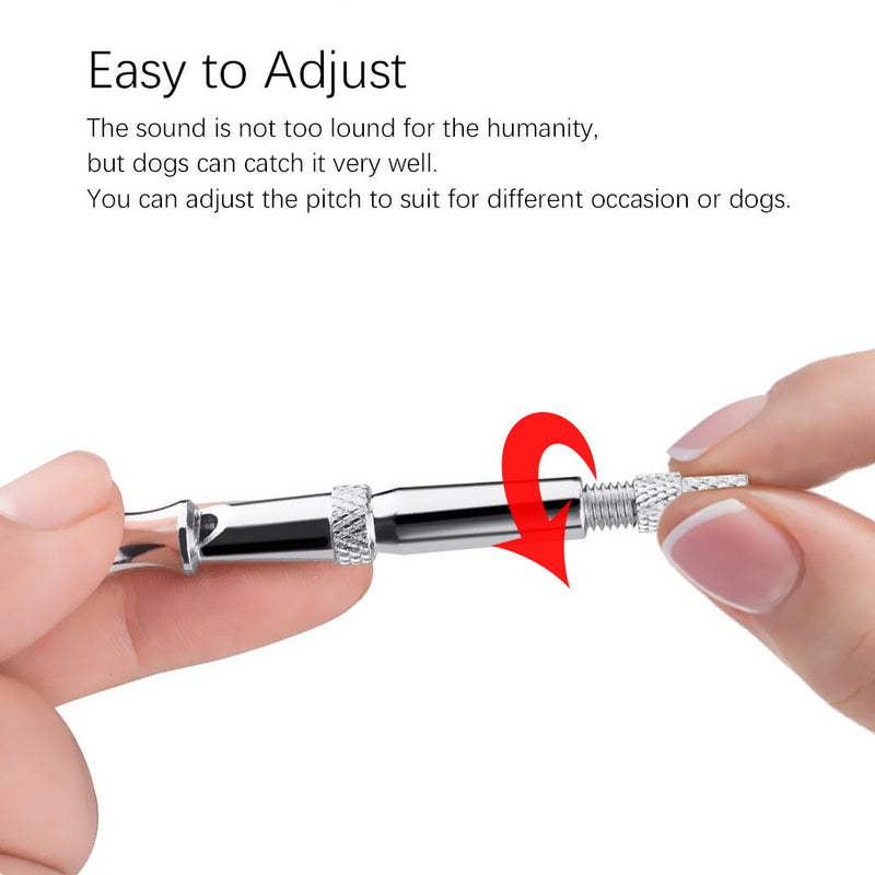 [Australia] - Dog Whistle, PowPetie Dog Whistle for Training Dog and Barking Control Ultrasonic Sound Repellent Repeller - Pet Stainless Steel Calling Whistle With Free Lanyard Strap 