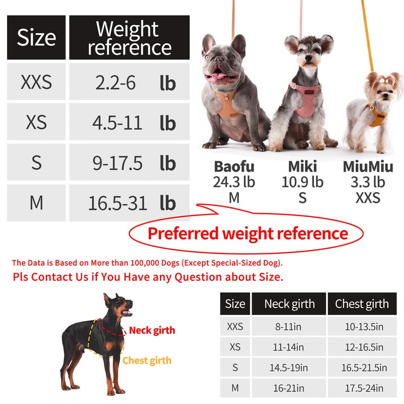 No Pull Dog Harness with Multifunction Dog Leash,Lightweight Pet Harness Vest and Soft Adjustable No Choke Escape Proof Cute Dog Harness for Puppies or Small Dogs,Medium Dogs or Large Dogs black XS - PawsPlanet Australia