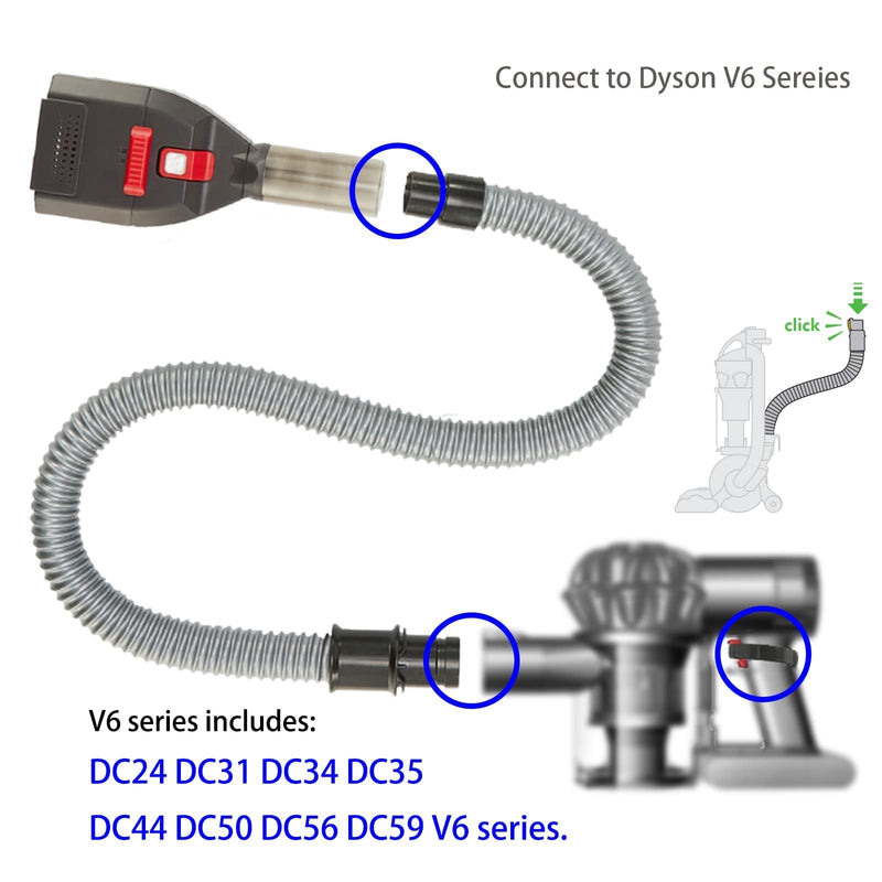 Kodahome Pet Shedding Brush Kit Compatible with Dyson V15 V11 V10 V8 V7 V6, Vacuum Attachment as Cat and Dog Hair Grooming Brush with 3.3ft Extension Hose plus Converting Adaptor - PawsPlanet Australia