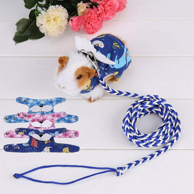 [Australia] - Small Animal Vest Clothes Collar Harness with Leash Lead for Pet Hamster Gerbil Rat Mouse Chinchilla Ferret Squirrel Walking Toy 