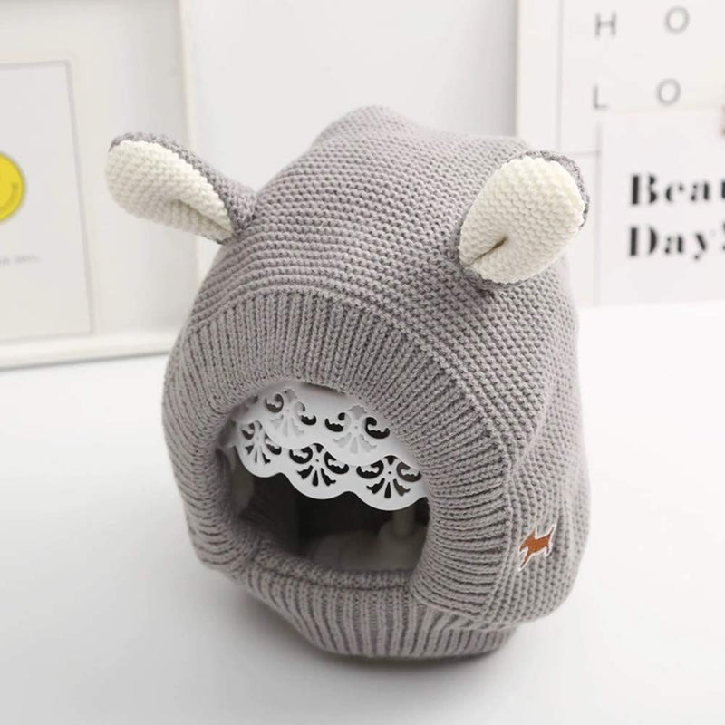 Dog Hat Rabbit Ears Pet Knitted Hat Warm Winter Cap Head Wear for Cats Dogs Pets Party - PawsPlanet Australia