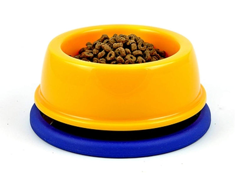 [Australia] - Dyl NO-ANT PET Bowl Plastic with Non-Skid and Unique Moat Size M 1 Cup(8Oz)/Size L 3 Cups.(24 Oz) Yellow/Pink. S 