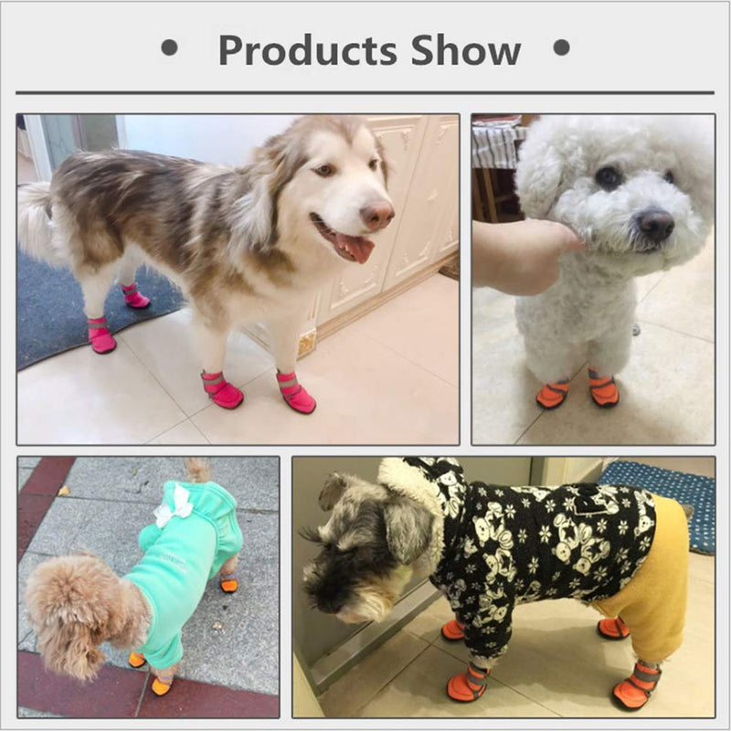 [Australia] - U/K Uwoll Dog Booties Shoes for hot Pavement Dogs paw Protection Puppy Winter Hiking Boots Soft Waterproof Anti-Slip Sole Protector 4Pcs Extra Small 