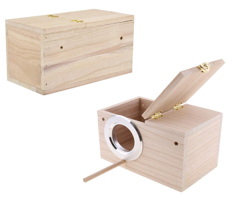 [Australia] - Tfwadmx Parakeet Nesting Box, Bird Nest Breeding Box Cage Wood House for Finch Lovebirds Cockatiel Budgie Conure Parrot, 8'' X 5'' X 5'' 