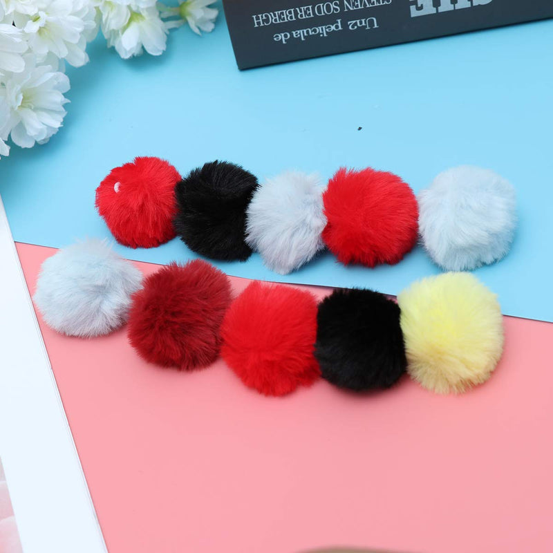 POPETPOP set of 10 pom-pom balls for cats in assorted colours, soft cat toy balls, 4 cm - PawsPlanet Australia