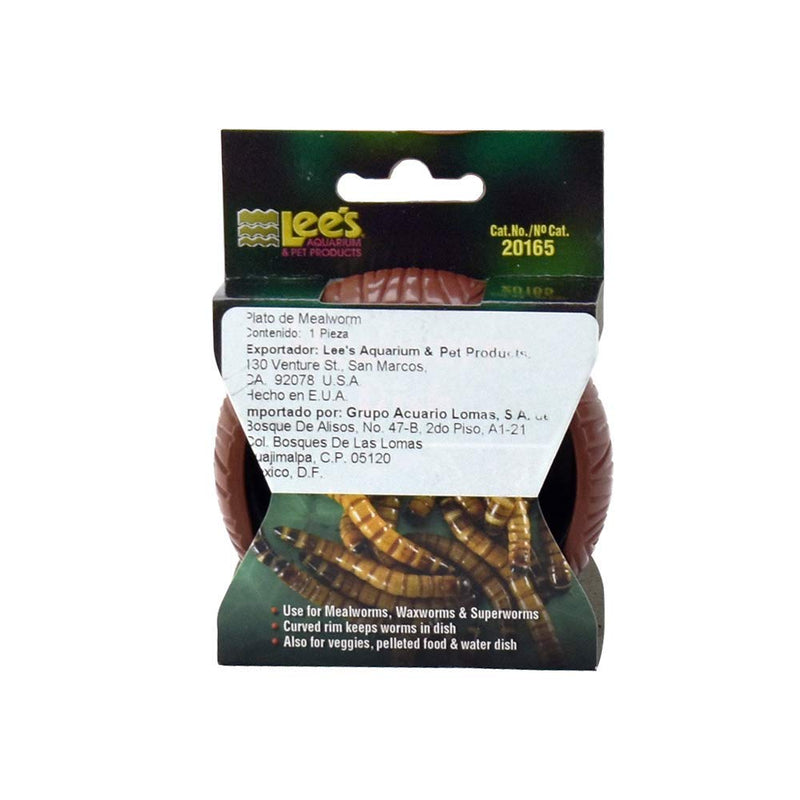 Lee's Pet Products SLE20165 Plastic Pet Mealworm Dish, 3-Inch Brown - PawsPlanet Australia