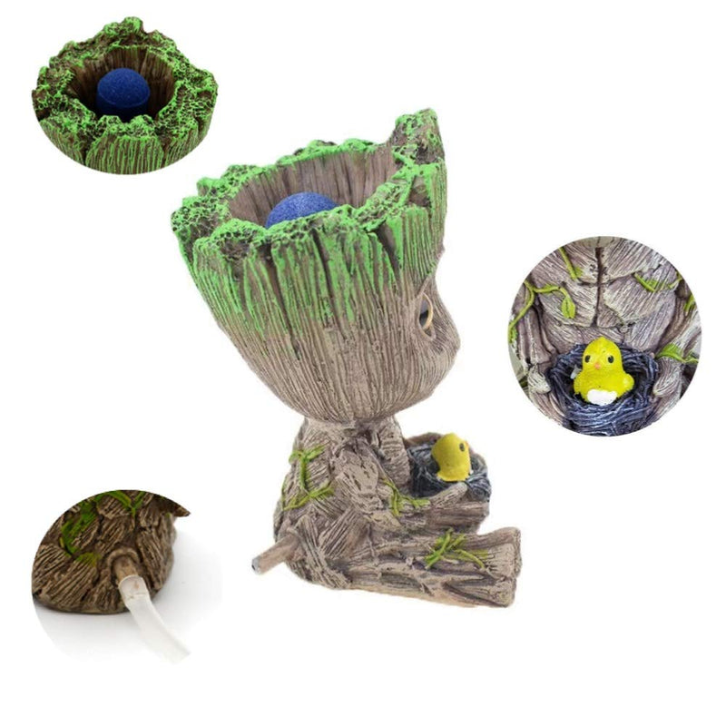 AnxunJim Aquarium Groot Air Bubbler Decorations Fish Tank Air Stone Set - PawsPlanet Australia