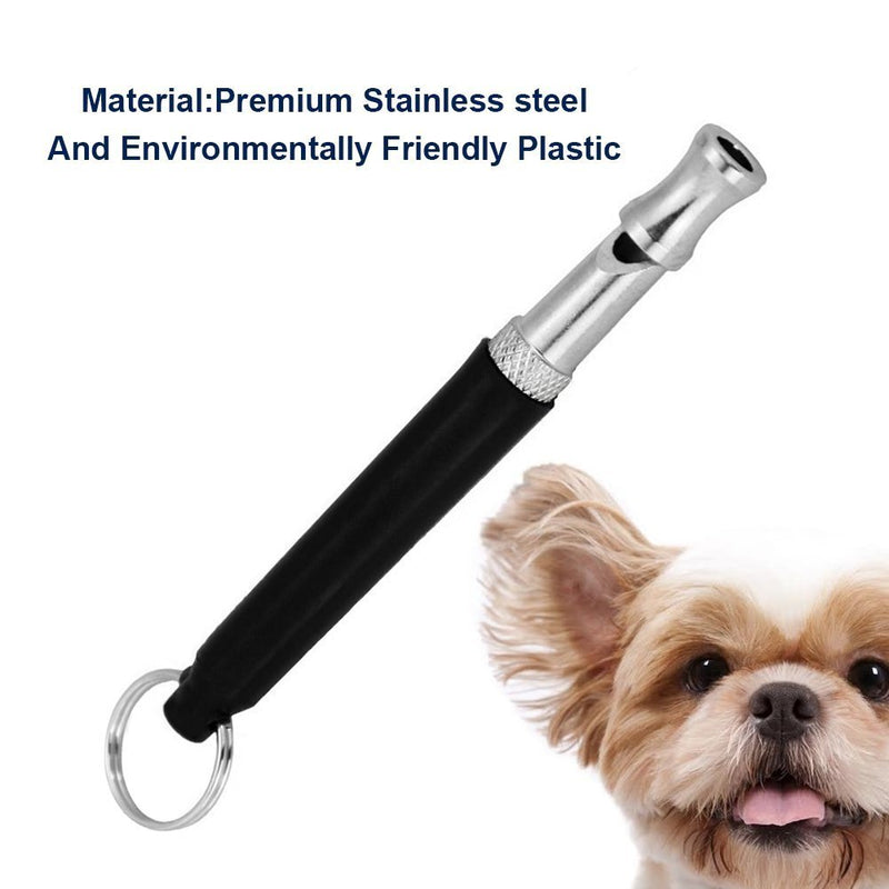 ZDCDEALS Dog Whistle, 2020 Upgrade Dog Whistle to Stop Barking Adjustable Pitch Ultrasonic Safety Stainless Steel Dog Training Whistle- Dog Whistles with Free Lanyards (4inch) - PawsPlanet Australia