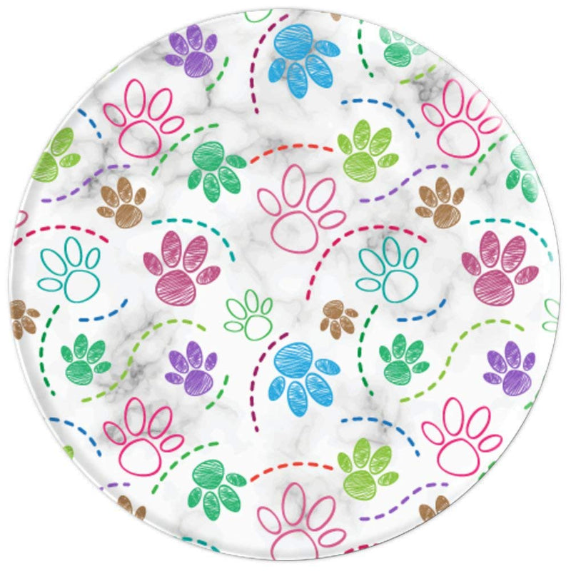 BEAUTIFUL COOL CAT DOG PAW PRINT FOR PET KITTEN PUPPY LOVERS PopSockets Grip and Stand for Phones and Tablets Black - PawsPlanet Australia