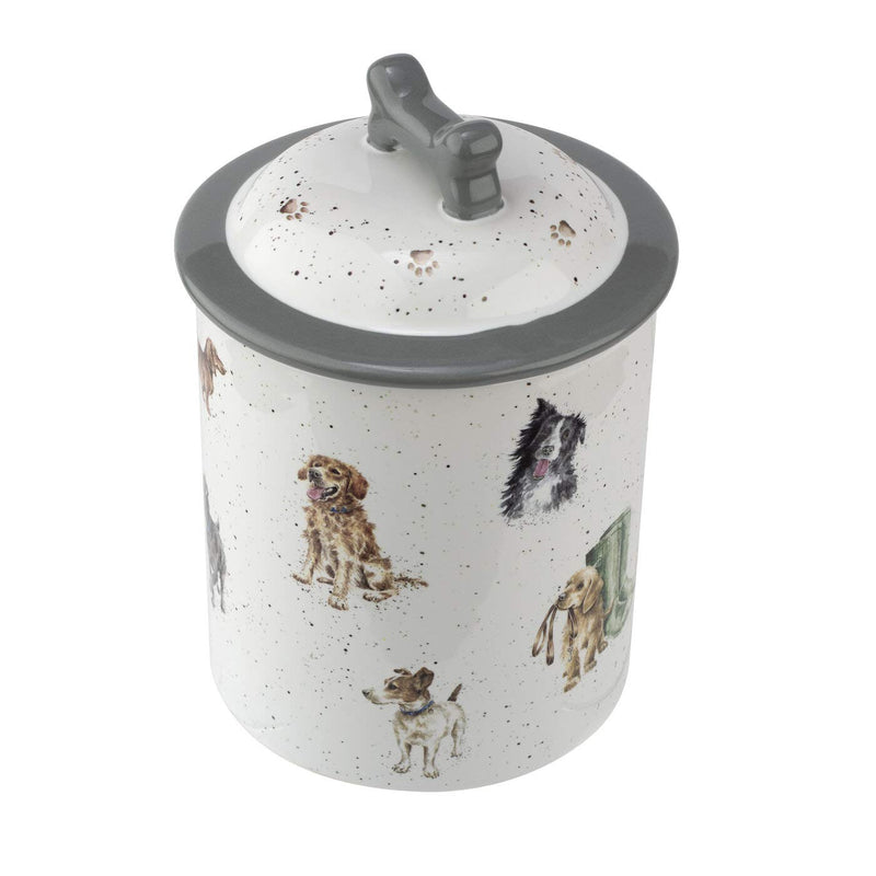 Portmeirion Home & Gifts WN4096-XL Dog Treat jar, Ceramic - PawsPlanet Australia