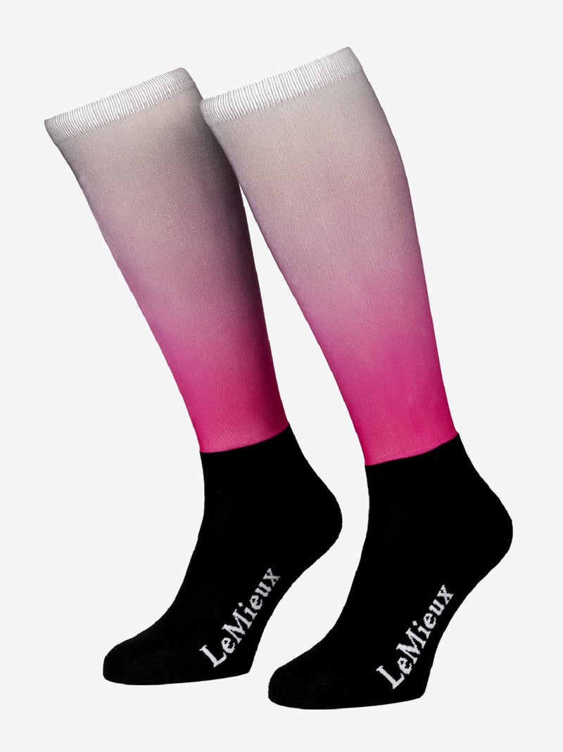 LeMieux Spectrum Adults Socks - Grey/Watermelon - PawsPlanet Australia