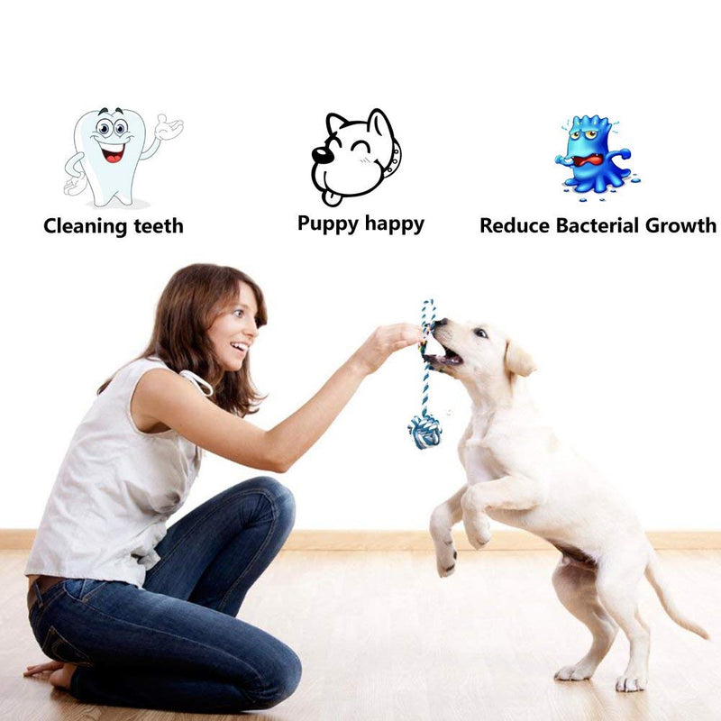 King Style Dog Toys for Small And Medium Dogs - Puppy Dog Chew Toys Teething Training From 8 Weeks Small Dog Teething, 100% Natural Cotton Rope (10 Pcs) - PawsPlanet Australia