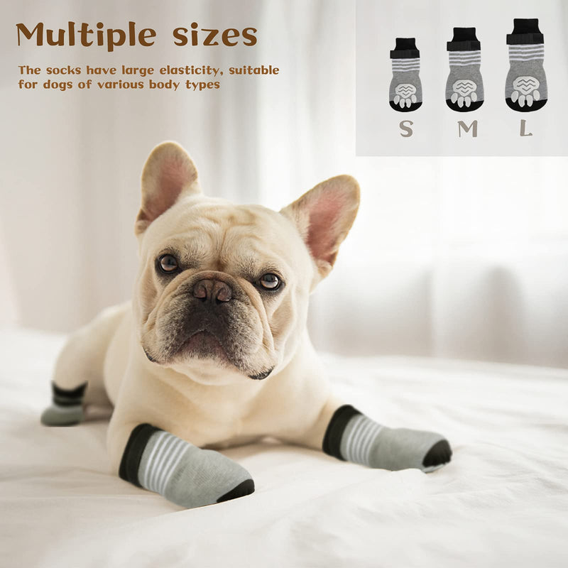 Rypet 3 Pairs Anti Slip Dog Socks - Dog Grip Socks with Straps Traction Control for Indoor on Hardwood Floor Wear, Pet Paw Protector for Small Medium Large Dogs Small (6 Count) - PawsPlanet Australia