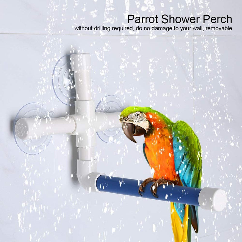 Jadeshay Shower Perches for Birds Parrot Perches Bird Parrot Toys- Plastic Birds Parrot Stand Perch for Shower, Pet Bird Standing Platform with Suction Cups - PawsPlanet Australia