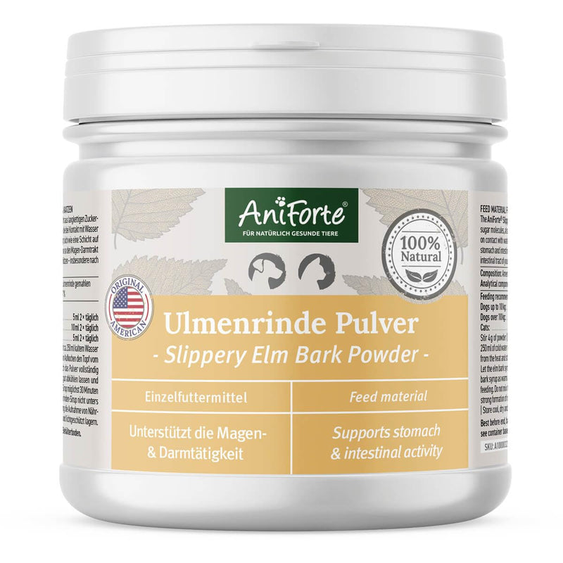AniForte American Elm Bark Powder for Dogs & Cats 100g - After Diarrhea & Vomiting, Natural Support for Intestinal Flora & Gastrointestinal Tract, Slippery Elm Bark 100g (Pack of 1) - PawsPlanet Australia