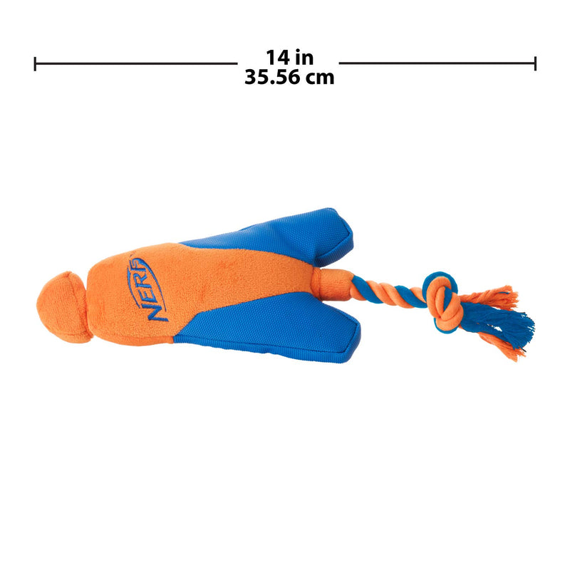 [Australia] - Nerf Dog Trackshot Arrowhead Launcher with Interactive Design, Great for Fetch, Launches up to 75 ft, Single Unit, Blue/Orange 